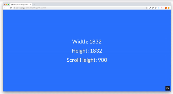 Example of useViewport hook in use